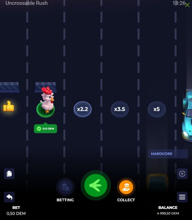 Uncrossable rush, uncrossable rush crash game